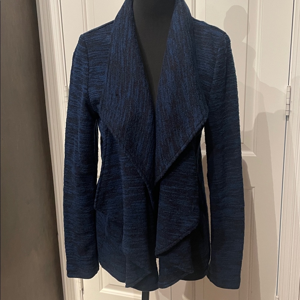 Stylish Blue Open Front Blazer (E)